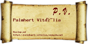 Palmhert Vitália névjegykártya